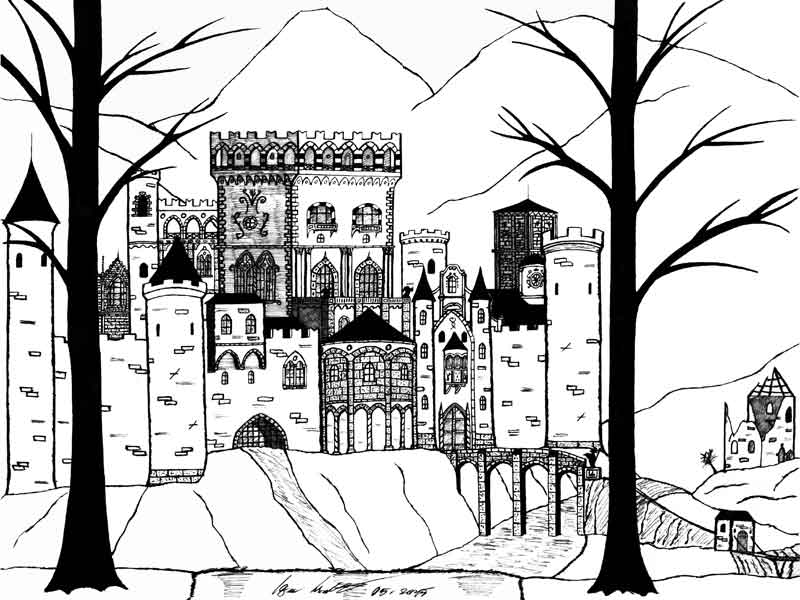 Schloss 2 in Schwarz-Weiß von Igor Isanto