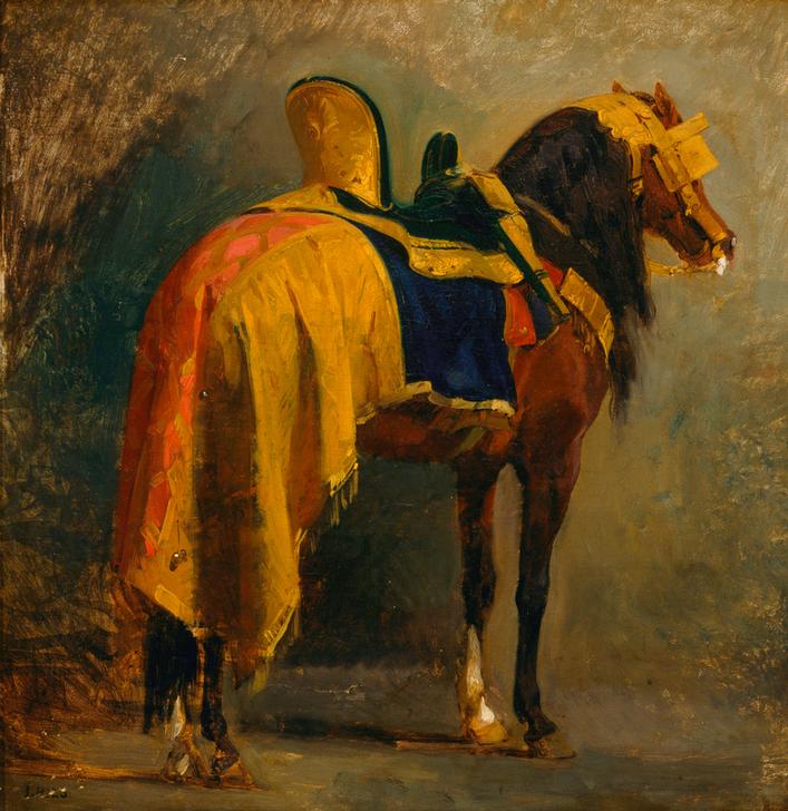 Pferd mit Schabracke von Isidore Pils
