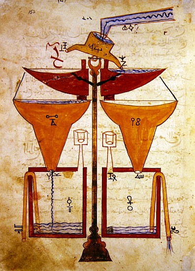 Water Balance, from ''Book of Knowledge of Ingenious Mechanical Devices'' Al-Djazari von Islamic School