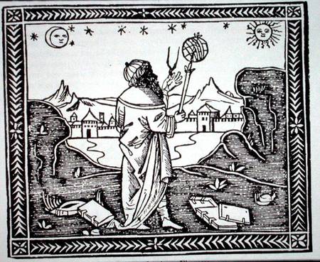 The Astrologer Albumasar (787-885) copy of an illustration from his 'Introductorium in Astronomiam', von Scuola pittorica italiana