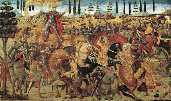Battle between Darius (399-330 BC) and Alexander the Great (356-323 BC) von Scuola pittorica italiana