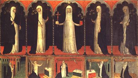 St. Catherine and four Dominican Saints von Scuola pittorica italiana