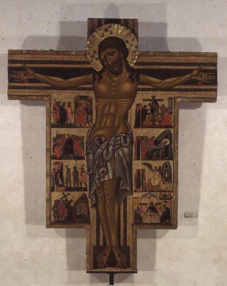 Crucifixion with Stories of the Passion, School of Lucca von Scuola pittorica italiana