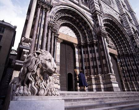 Facade of the Cathedral of San Lorenzo photo) von Scuola pittorica italiana