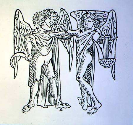 Gemini (the Twins) an illustration from the 'Poeticon Astronomicon' by C.J. Hyginus, Venice von Scuola pittorica italiana