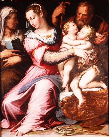 The Holy Family with the Infant St. John the Baptist von Scuola pittorica italiana
