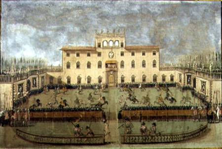 Joust at the Imperial Villa of Poggio a Caiano von Scuola pittorica italiana