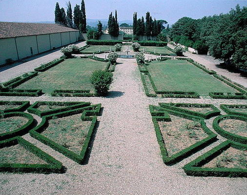Landscaped gardens to the west of the villa (photo) von Scuola pittorica italiana