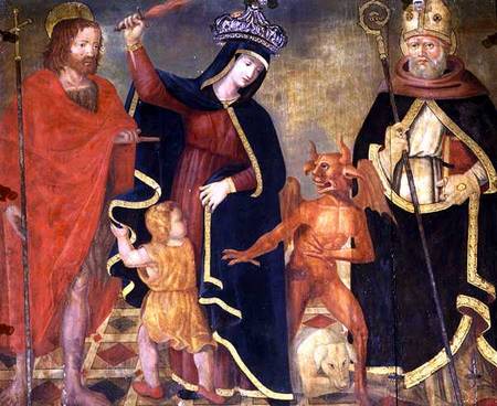 The Madonna of Relief with Saints von Scuola pittorica italiana