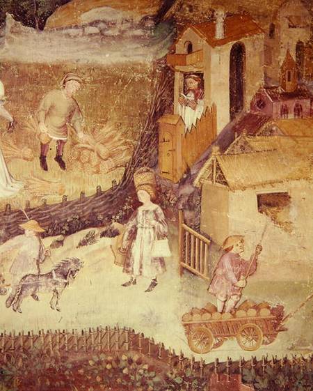 The Month of August, detail of a farm von Scuola pittorica italiana