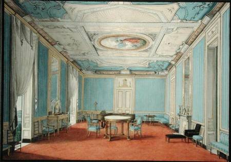 A Neo-classical Palace Interior in Naples von Scuola pittorica italiana