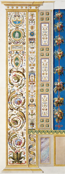 Panel from the Raphael Loggia at the Vatican, from 'Delle Loggie di Rafaele nel Vaticano', engraved von Scuola pittorica italiana