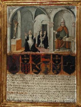 St. Catherine of Siena (1347-80) Receiving the Stigmata 1498