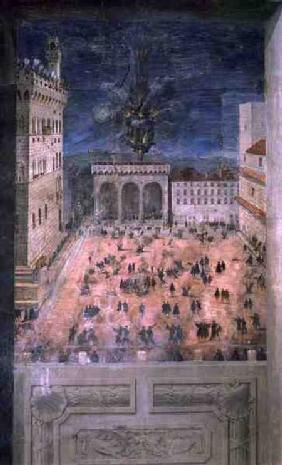 The Fireworks in Piazza della Signoria c.1560