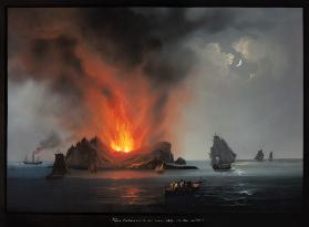 New Volcano Erupting from the Sea around Sicily in 1831 1831
