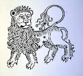 Leo (the Lion) an illustration from the 'Poeticon Astronomicon' by C.J. Hyginus, Venice 1485