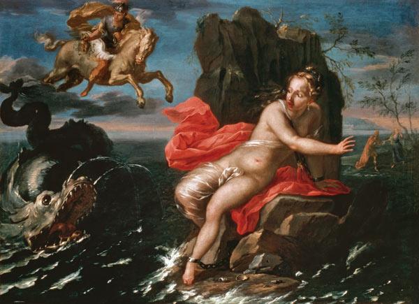 Perseus and Andromeda, Bolognese School 18th