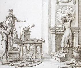 A Sculptor's Studio c.1800