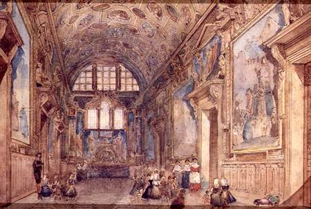 View of an Interior of the Doge's Palace in Venice von Scuola pittorica italiana