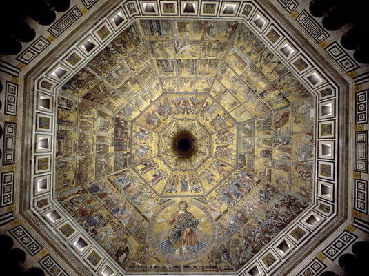 Cupola of the Baptistery of San Giovanni (mosaic) von Italian School, (13th century)