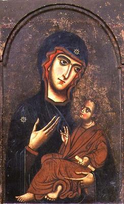 Madonna and Child, known as the Pisa Madonna, Florentine School (tempera on panel) von Italian School, (13th century)