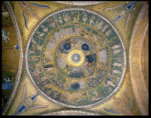 The Creation of the World, from the Genesis Cupola in the atrium (mosaic) von Italian School, (13th century)