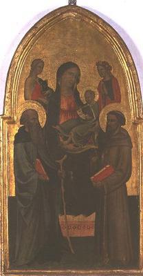 Madonna and Child with Saints (tempera on panel) 1876