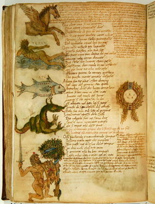 Ms Ital 483 P.4.7 f.159v Constellations, from the 'Dittamondo' by Fazio degli Uberti (vellum) von Italian School, (15th century)