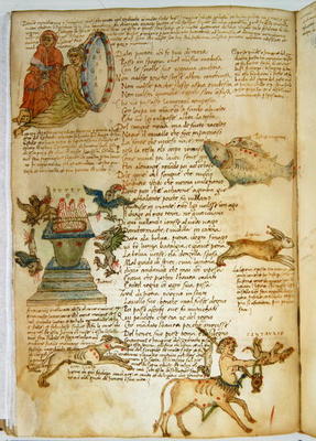 Ms Ital 483 P.4.7 f.162v Constellations, from the 'Dittamondo' by Fazio degli Uberti (vellum) von Italian School, (15th century)