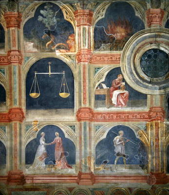 The Month of September, from a series of murals depicting the Astrological Cycle (fresco) von Italian School, (15th century)