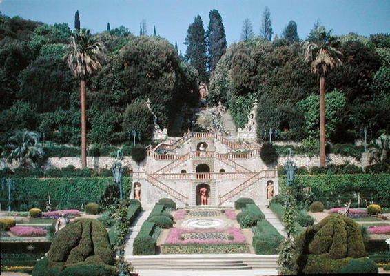Steps in the garden of the Villa Garzoni (photograph) von Italian School, (17th century)