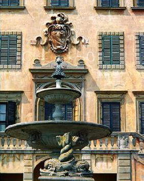Detail of the facade, Villa di Celle (photo) 19th