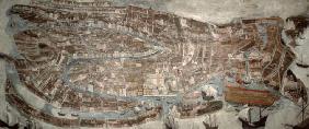 Map of Venice (panel) 19th