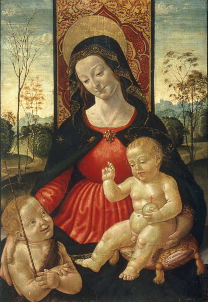 Ital.15.Jh., Maria mit Kind u.Johannes von Italienisch
