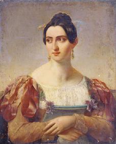 Bildnis einer italienischen Dame.  (19 Jhd)