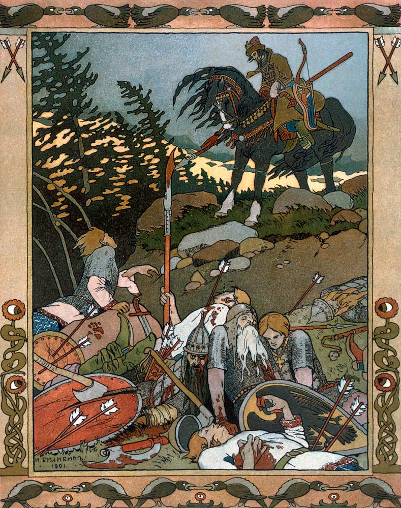 Illustration zum Märchen Marja Morewna von Ivan Jakovlevich Bilibin
