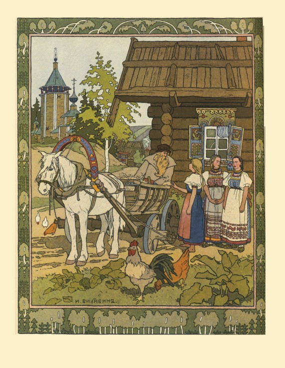 Illustration zum Märchen Finist, der Falke von Ivan Jakovlevich Bilibin