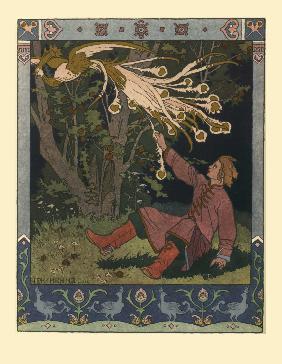 Illustration zum Märchen Iwan Zarewitsch, der Feuervogel und der graue Wolf 1902