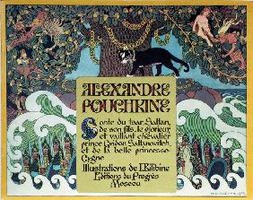 Titelseite des Buches Märchen vom Zaren Saltan von A. Puschkin 1904