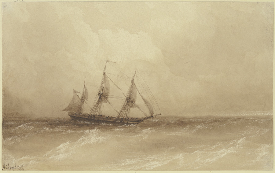 Ein Segelschiff auf hoher See von Ivan Konstantinovic Ajvazovskij