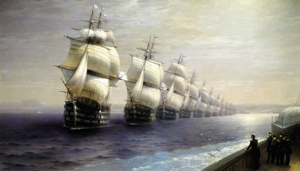 Die Schiffsparade 1849 von Iwan Konstantinowitsch Aiwasowski