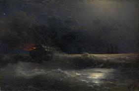 Brennendes Schiff (Eine Szene des Russisch-Türkischen Krieges) 1896