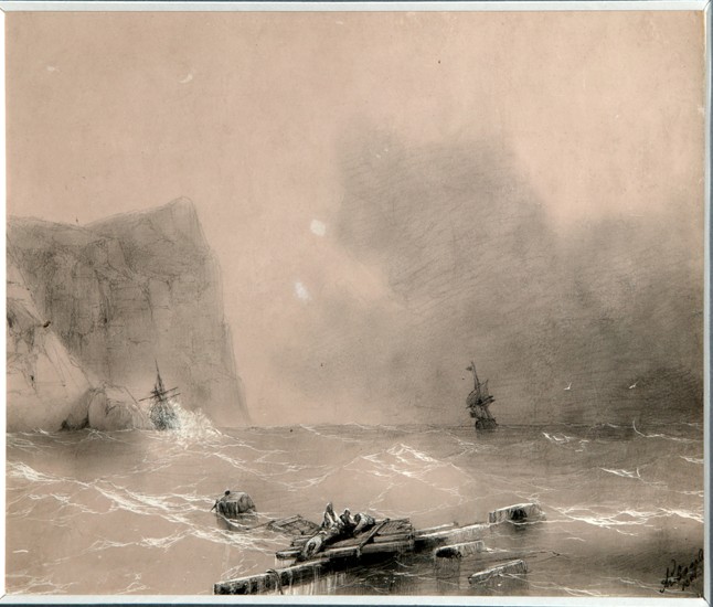 Die Katastrophe der britischen Flotte vor der Küste von Balaklawa am 14. November 1854 von Iwan Konstantinowitsch Aiwasowski