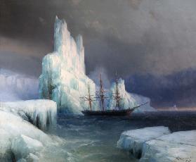 Eisberge in der Antarktis 1870