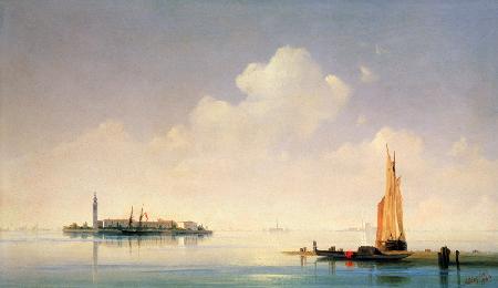 Die Lagune von Venedig. Blick auf San Giorgio Maggiore 1844