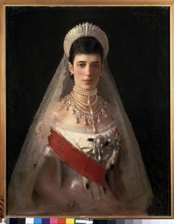 Porträt der Kaiserin Maria Fjodorowna, Prinzessin Dagmar von Dänemark (1847-1928) von Iwan Nikolajewitsch Kramskoi