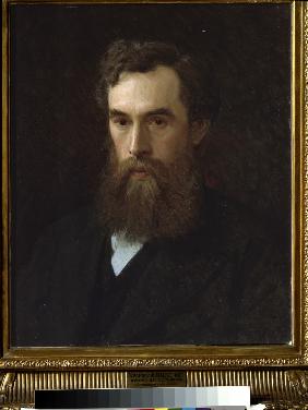 Porträt des Sammlers, Mäzenes und Gründers der Galerie Pawel Tretjakow (1832-1898) 1876