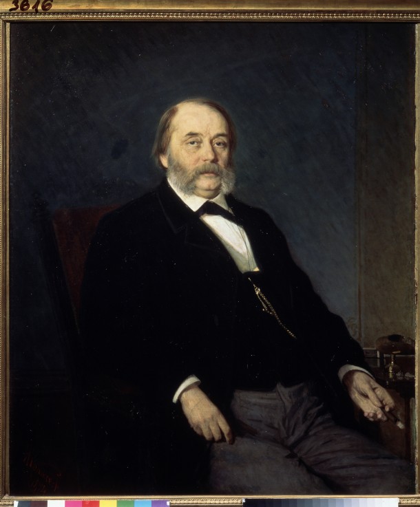 Porträt des Schriftstellers Iwan Gontscharow (1812-1891) von Iwan Nikolajewitsch Kramskoi