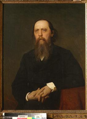 Porträt des Schriftstellers Michail Saltykow-Schtschedrin (1826-1889) 1879