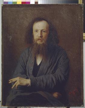 Porträt von Dmitri Iwanowitsch Mendelejew 1878